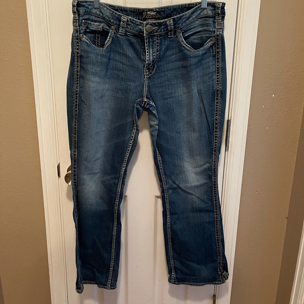 Silver jeans Frances 18” size 20/31